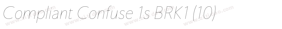 Compliant Confuse 1s BRK1 (10)字体转换